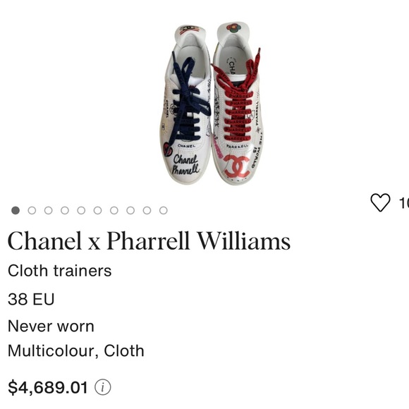 🔥🔥🔥🔥Authentic Chanel Pharrell Graffiti Sneakers🔥🔥🔥🔥Limited Edition🤩😍 - Picture 11 of 12